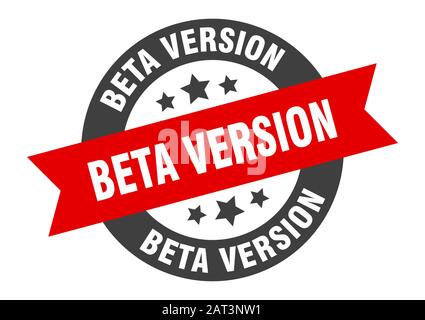 beta version sign. beta version round ribbon sticker. beta version tag Stock Vector