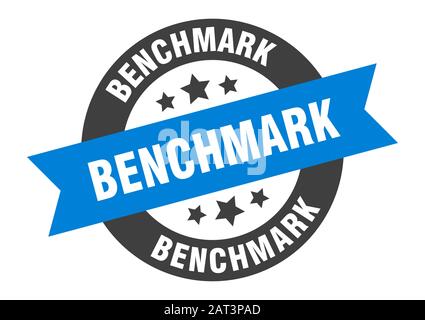 benchmark sign. benchmark round ribbon sticker. benchmark tag Stock Vector