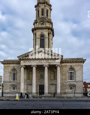 Dublin, Ireland, 29th January 2020.  St Georges Church on Temple Street in North Dublin. Formerly a Church of Ireland parish church. it is currently i Stock Photo