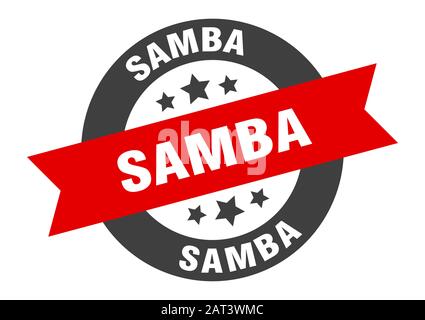 samba sign. samba round ribbon sticker. samba tag Stock Vector