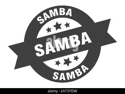 samba sign. samba round ribbon sticker. samba tag Stock Vector