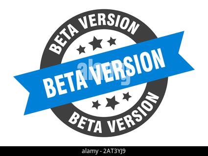 beta version sign. beta version round ribbon sticker. beta version tag Stock Vector