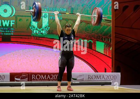 alessia durante (ita) 71 kg category during IWF Weightlifting World Cup 2020, Weightlifting in Rome, Italy, January 30 2020 Stock Photo