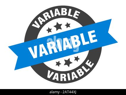 Variable Ribbon variable sign. variable round ribbon sticker. variable tag Stock Vector ...