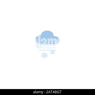 Weather forecast - symbol cloud fog and snow Stock Vector