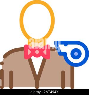 Boxing Referee Icon Vector Outline Illustration Stock Vector