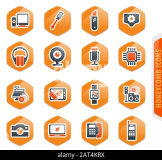 Electronic repair icons set Stock Vector