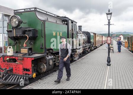 Ffestiniog and Welsh Highland Railway, Porthmadog, Wales, UK Stock Photo