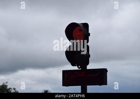 Toll Plaza Lights at Nashik-Shirdi Stock Photo