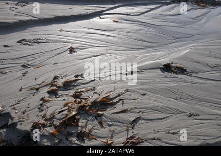 Around the UK - ripples in the sand caused by retreating tide  -Scotland Stock Photo