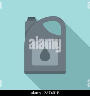 Industry motor oil icon. Flat illustration of industry motor oil vector icon for web design Stock Vector