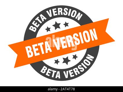 beta version sign. beta version round ribbon sticker. beta version tag Stock Vector