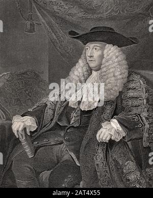 Charles Pratt, 1st Earl Camden, 1714-1794, an English lawyer, judge and Whig politician Stock Photo