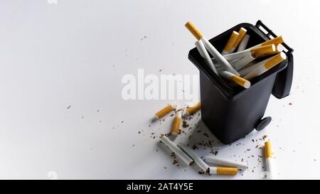 can i throw cigarettes in the trash Stop Smoking Blue Stock Vector (Royalty Free) 1531038881 Proper disposal of cigarette butts