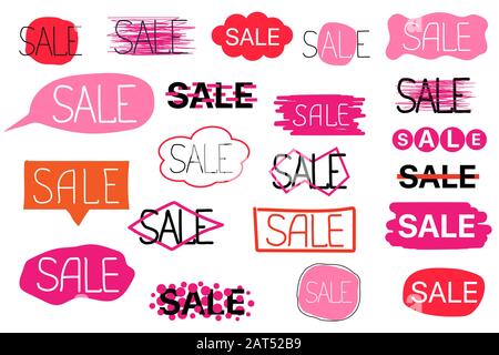 Sale label set Stock Vector