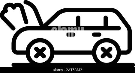 Car repair icon, outline style Stock Vector