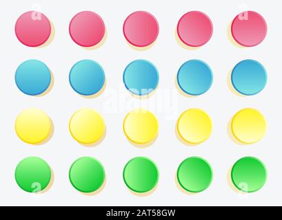 Vector fun twister game pattern colored circles on white background Stock Vector