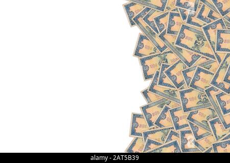 Bohdan Khmelnytsky Portrait from old blue Ukrainian 5 Hryvnia bill 1992 Banknote close up Stock Photo