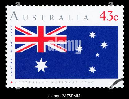 Postage stamp Australia 1991 Australian Flag, Australian Day Stock Photo