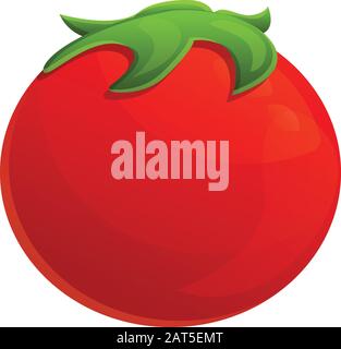 Eco tomato icon. Cartoon of eco tomato vector icon for web design isolated on white background Stock Vector