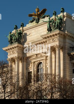 Detail of Hofburg in Vienna (Austria) on a sunny day in winter Stock Photo