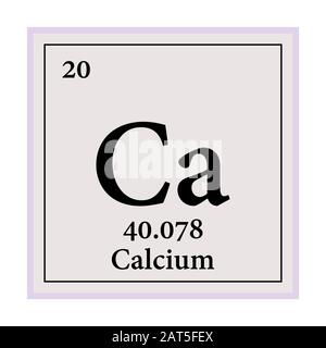 Calcium Periodic Table of the Elements Vector illustration eps 10 Stock Vector