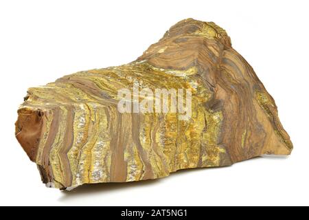 tiger eye from South Africa isolated on white background Stock Photo