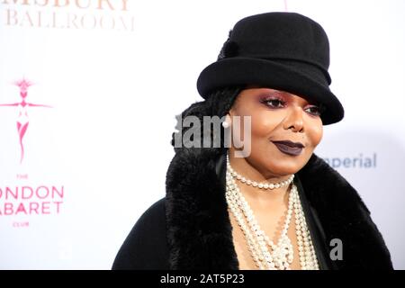 Janet Jackson arrives at the Gatsby Gala, in aid of Prematurity Research, at the Bloomsbury Ballroom, London. Stock Photo