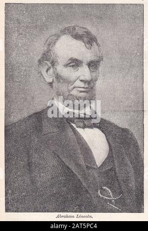 Portrait of Abraham Lincoln,16th president of the United States. Stock Photo