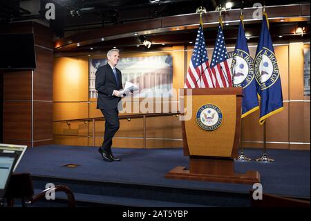 January 30, 2020, Washington, DC, U.S: January 30, 2020 - Washington, DC, United States: U.S. Representative KEVIN MCCARTHY (R-CA) at a press conference. (Credit Image: © Michael Brochstein/ZUMA Wire) Stock Photo