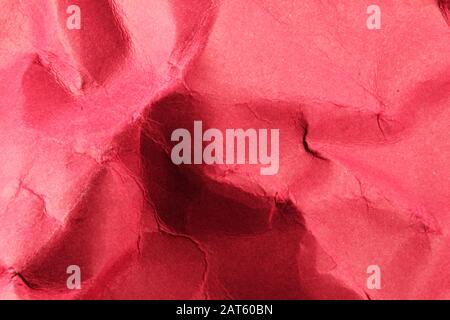 Burgundy Brightly Colored Crumpled Cardstock Abstract Background Texture Stock Photo