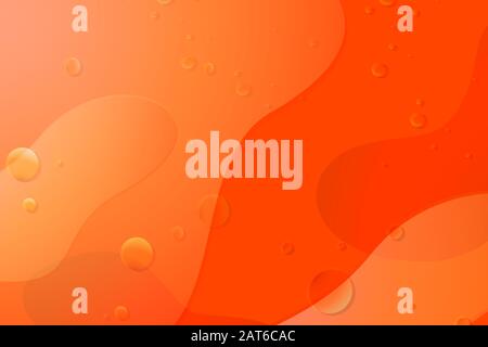 Bright lava orange color curves creative active sunny vibrant background Stock Vector