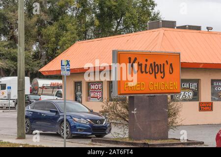 Krispy's Fried Chicken Business Groveland, Florida USA Stock Photo