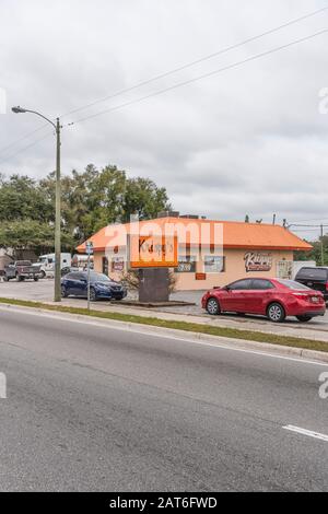 Krispy's Fried Chicken Business Groveland, Florida USA Stock Photo