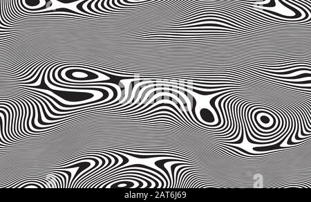 Line art black illustration on white background. Graphic vector art. Minimal illustration design. Vector line design. Wave lines pattern abstract Stock Vector