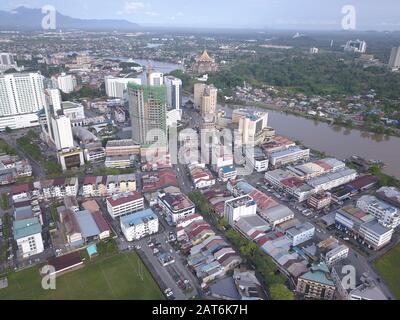 Kuching, Sarawak / Malaysia - October 23 2019: The landmarks and buildings within the Padungan and MBKS areas Stock Photo