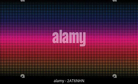 Colorful Halftone Background Design Template, Pop Art, Abstract Dots Pattern Illustration, Rainbow Gradation Wallpaper, Modern Texture Element Stock Vector