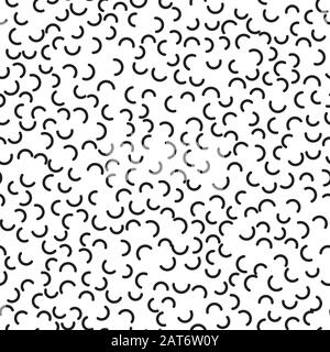 Abstract seamless pattern with hemicircles on white background. Simple abstract pattern background for interrior, textile design, paper craft. Circled Stock Vector