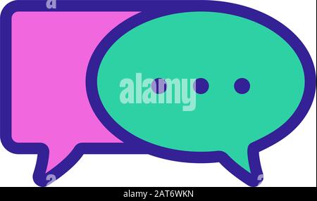 Chat support icon vector. Isolated contour symbol illustration Stock Vector