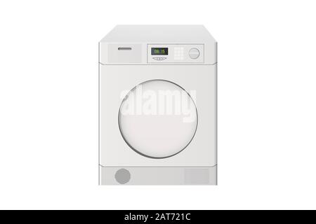 The drying machine. Vector illustration. Household equipment. Stock Vector