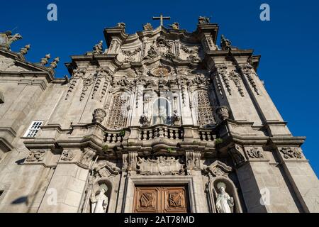 Igreja do Carmo, a famous church in Porto, Portugal known for its blue tiled facade and baroque architecture Stock Photo