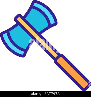 axe warrior icon vector. Isolated contour symbol illustration Stock Vector