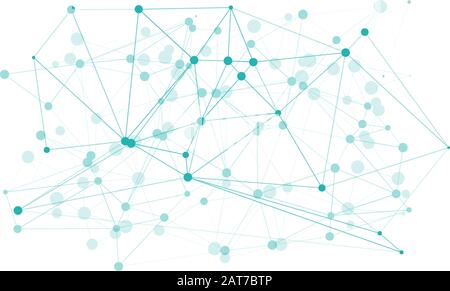 Lines connections virus innovation, chaos layout concept circles Stock Vector