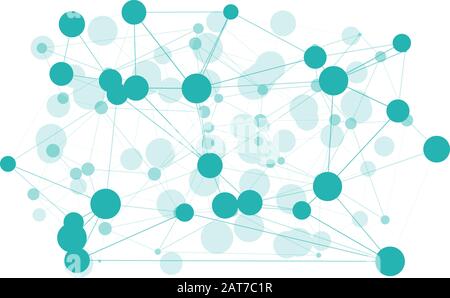 Illustration science transformation chaos, virus abstract geometric Stock Vector