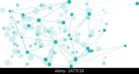 Shapes digital connections, triangle virus transformation communication connected Stock Vector