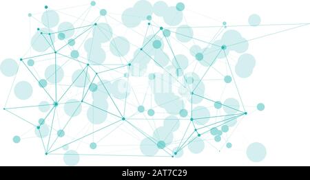 Graphic molecule chaos geometric abstract digital, triangular virus lines transformation triangle Stock Vector