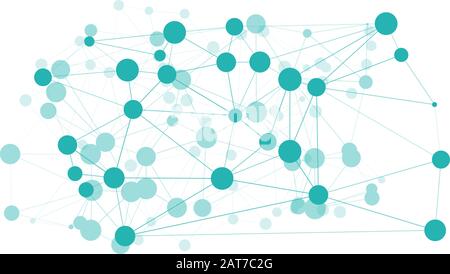 Abstract geometric connections dots, innovation network structure Stock Vector