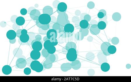 Virus transformation graphic geometric, connections digital shapes Stock Vector