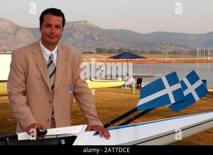 20040822 Olympic Games Athens Greece  [Rowing-Sun Finals day]  Lake Schinias.  Photo  Peter Spurrier email images@intersport-images.com   [Mandatory Credit Peter Spurrier/ Intersport Images] Stock Photo