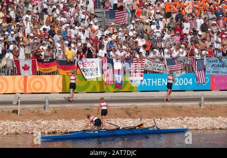 20040822 Olympic Games Athens Greece  [Rowing-Sun Finals day]  Lake Schinias.  Photo  Peter Spurrier email images@intersport-images.com   [Mandatory Credit Peter Spurrier/ Intersport Images] Stock Photo